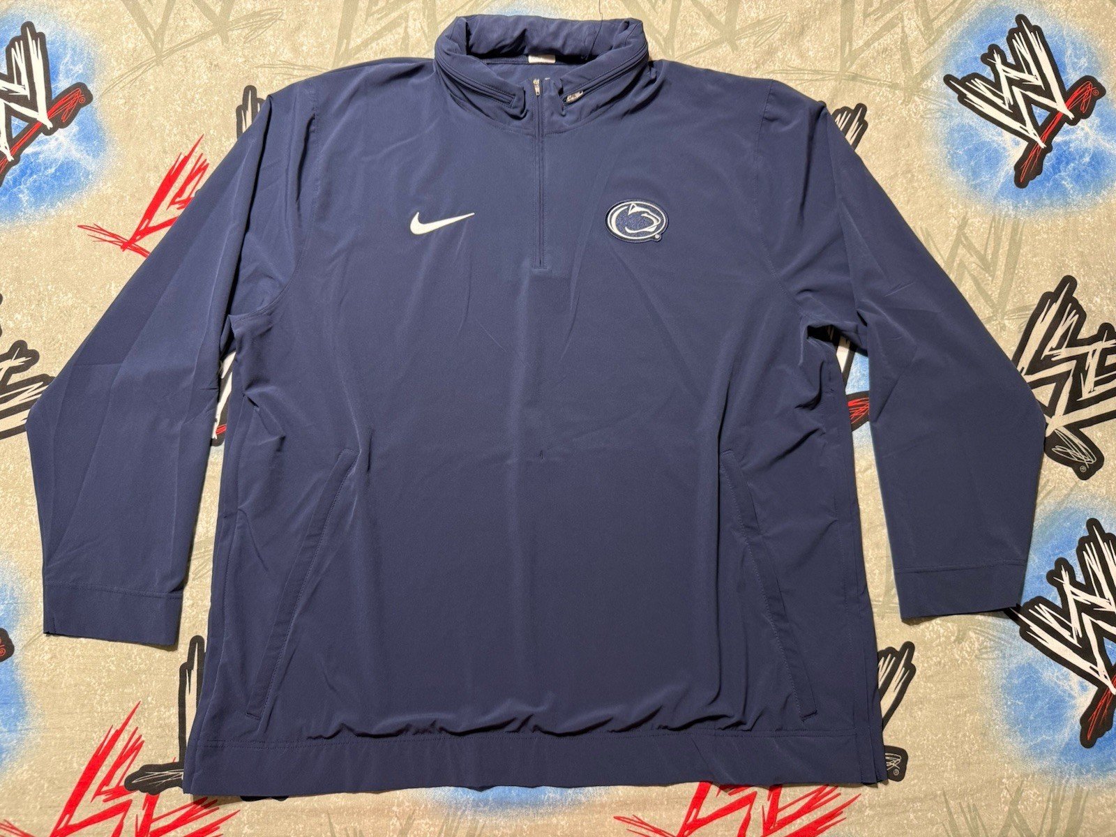 Penn State University Nittany Lions Team Nike Men's 2XL 1/4 Zip Windbreaker gallery