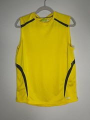 Tek Gear Yellow Performance Muscle Basketball Tank Tee Sleeveless Men’s Size S