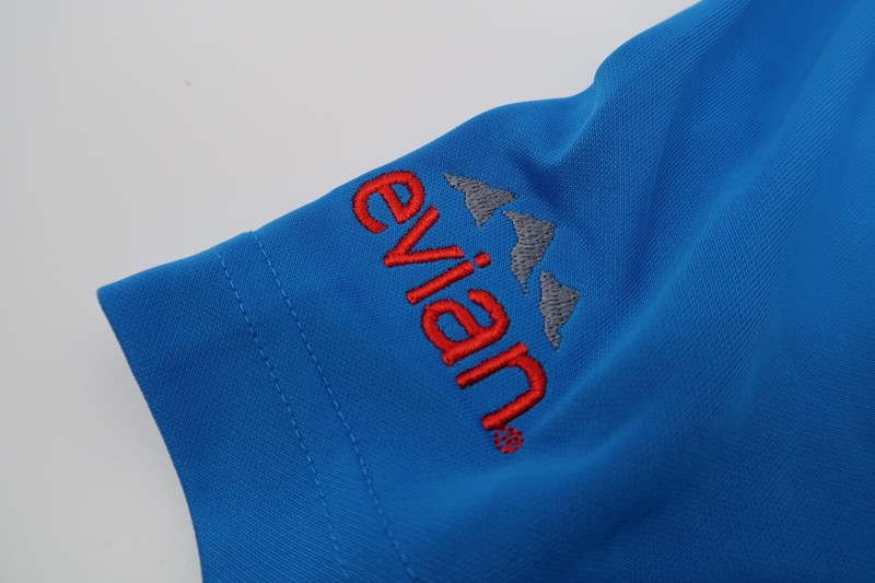 Adidas Golf Mens Large Blue Bold 3 Stripe UPF 50 Performance Polo Shirt New gallery
