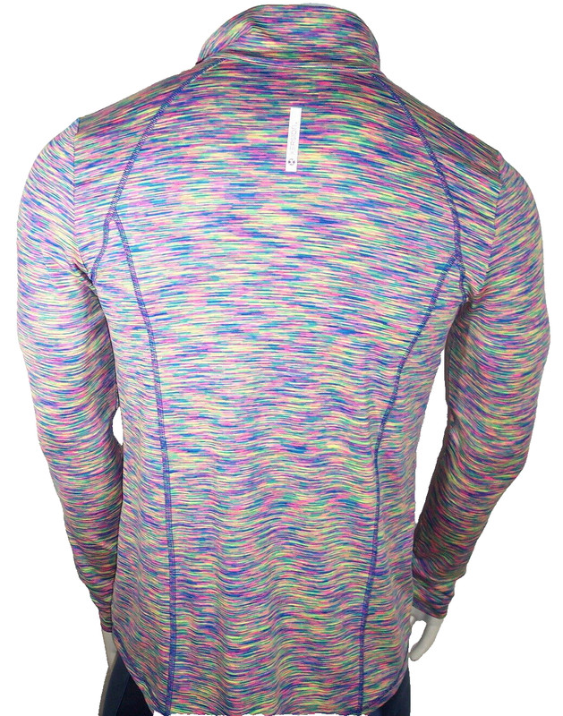 New Xersion Pride Large Rainbow Striped 1/4 Zip Poly/Spandex Pullover Shirt gallery
