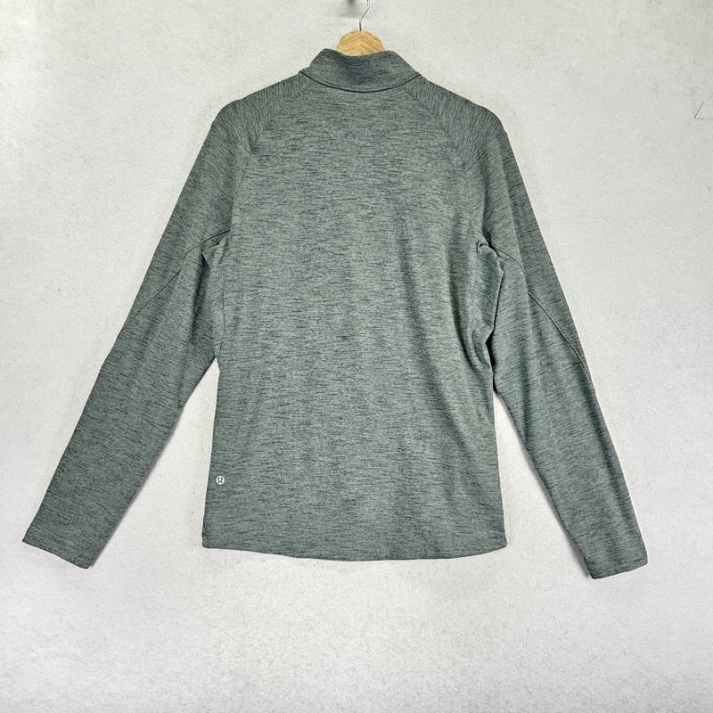 Lululemon Men Surge Warm 1/2 Zip Pullover Rulu Running Top M Green LM3DH0S gallery