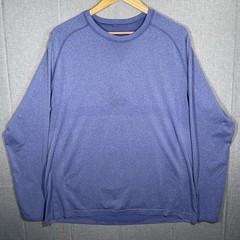 Lululemon Long Sleeve Athletic Shirt Mens 2XL Indigo Blue Performance Crewneck