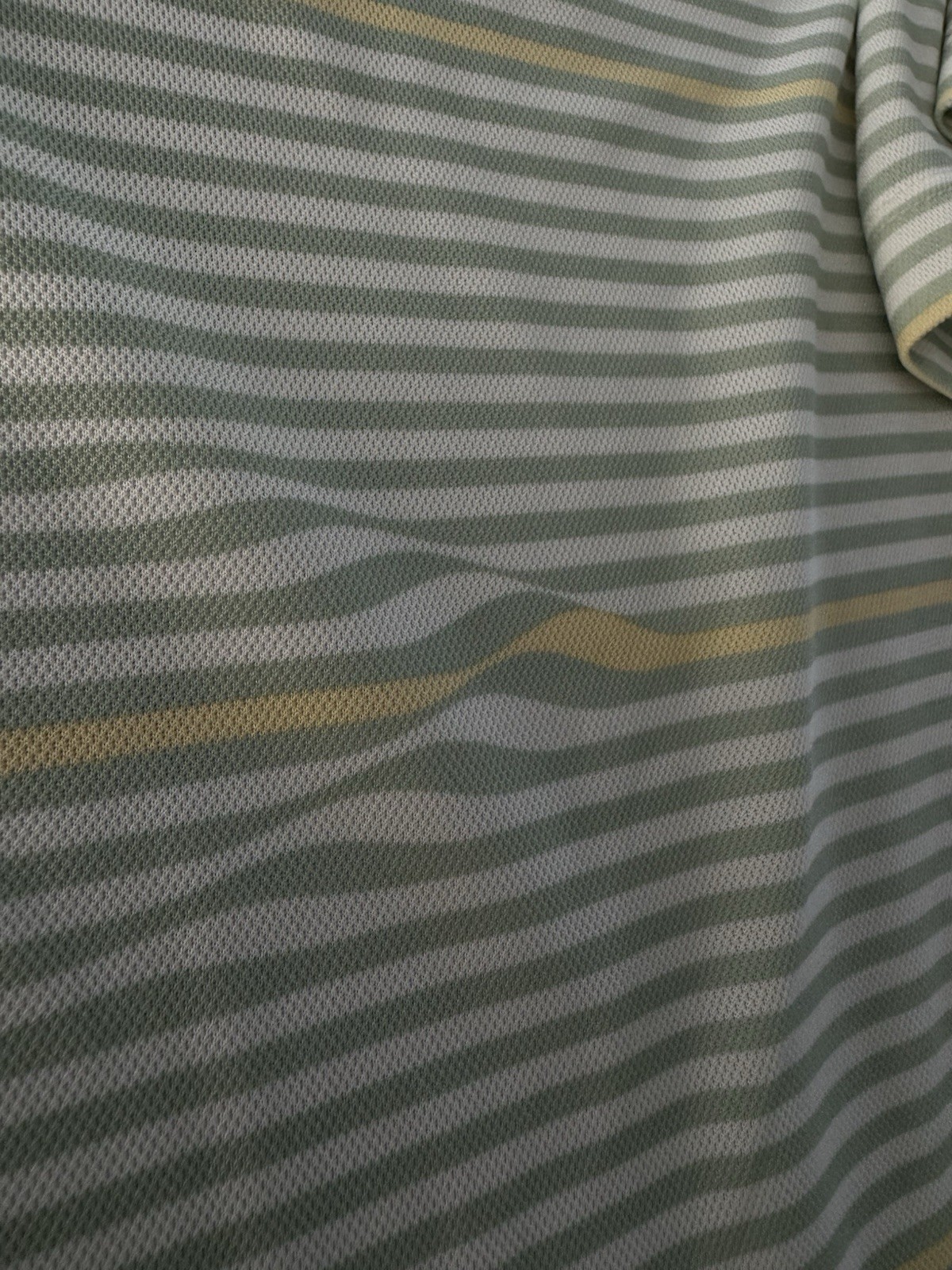 Nike Dri Fit Polo Shirt Large Green Striped Golf Swoosh gallery
