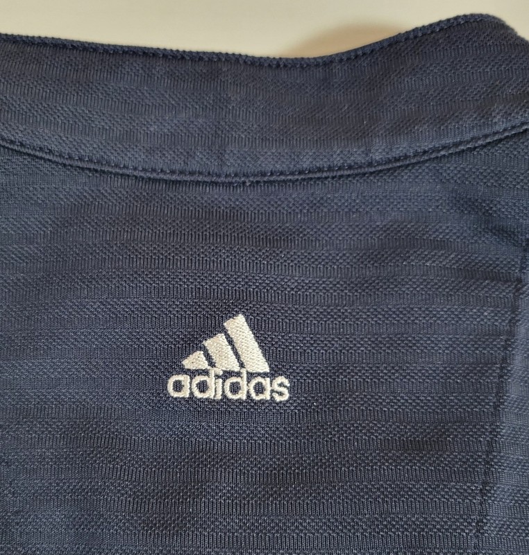 Adidas Mens ClimaCool Short Sleeve Shirt Size S Polo 1/4 Zip Blue Athletic 1518 gallery