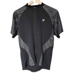 Bontrager m Cycling Jersey L Black Floral Short Sleeve Full Zip
