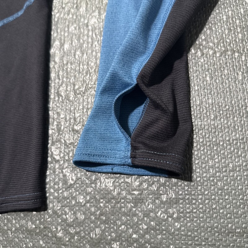 LL Bean Pullover 1/4 Zip Performance Fleece Trail Mens Large Blue Lightweight gallery