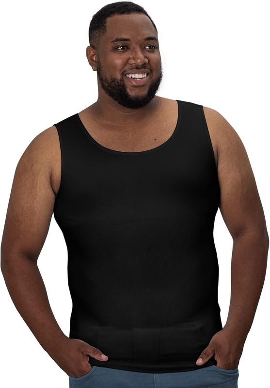 Comfortable Shaping Compression Tank Top for Men - Reduce Chest Appearance gallery