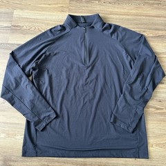 Asher Golf 1/4 Zip Performance Long Sleeve Pullover Black Men’s XXL Shirt Preppy