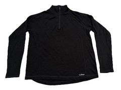 L.L. Bean Large Regular Cresta Midweight Quarter Zip Base Layer Merino Wool