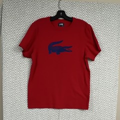 Lacoste Sport Ultra Dry Performance T Shirt Croc Logo Mens FR 5 US Large RED