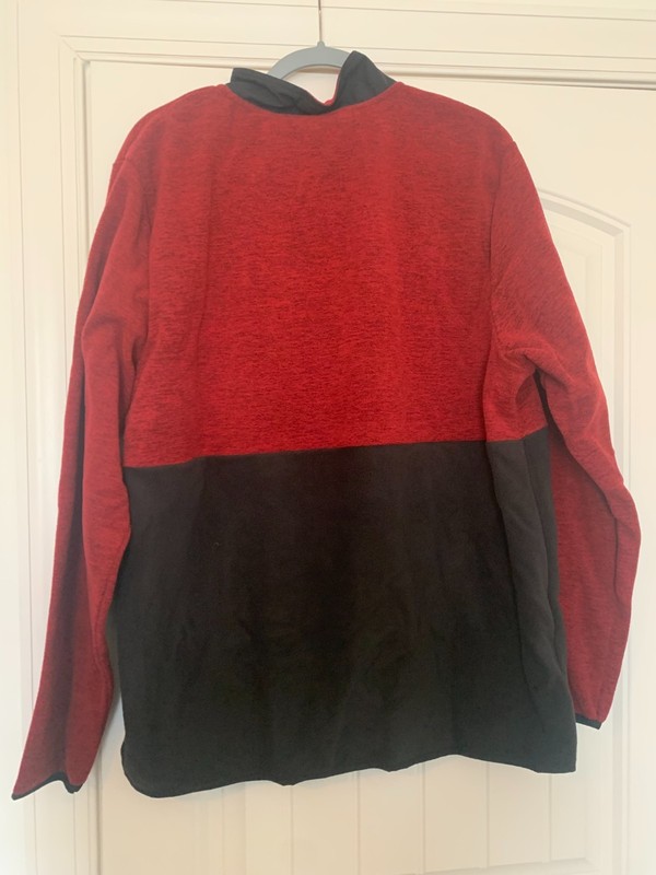 DSG Polar Fleece Half Pullover Zip Red/Black Soft Hoodie Size XL NWT gallery