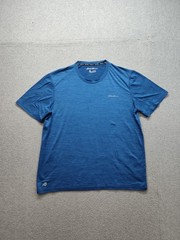 Eddie Bauer Men Athletic T Shirt L Blue Moisture Wicking Free Dry Performance