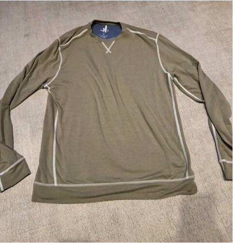 JOHNNIE-O Olive Green Performance Pullover Stretch MEDIUM gallery