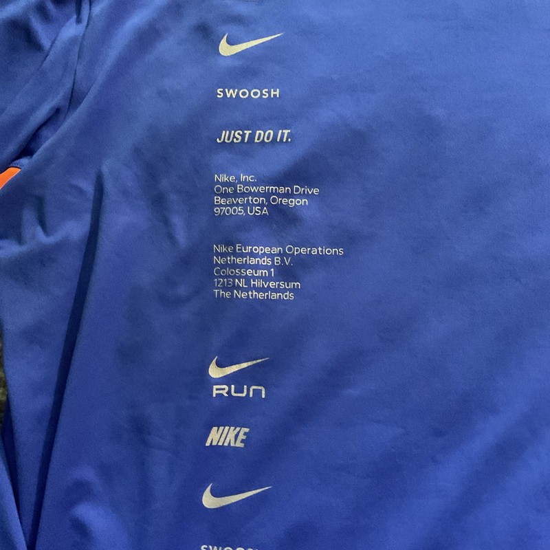 Nike Dri-Fit Element LS Running Top Hyper Royal BQ8183 405 Men’s Large gallery