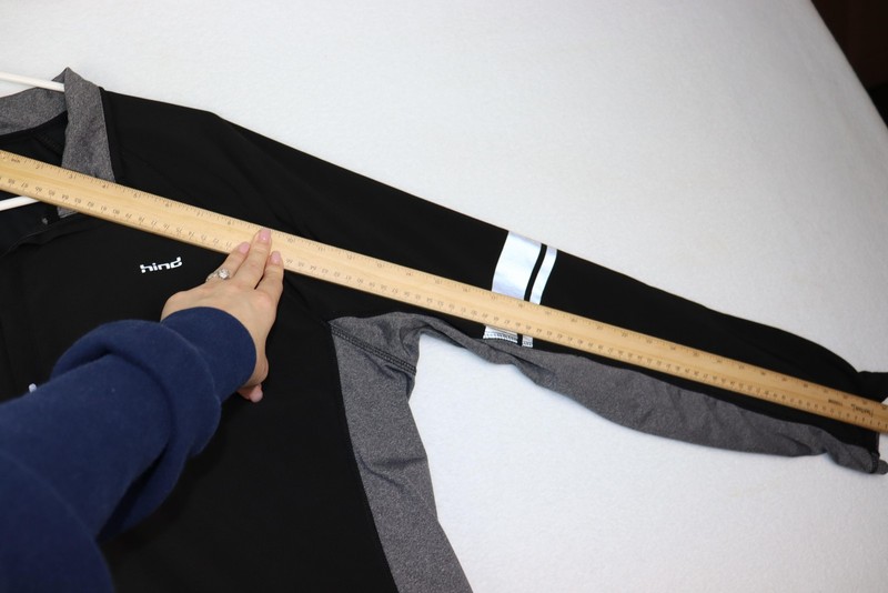 Hind Pullover Mens Large Black Gray Quarter Zip Running Athletic Long Sleeve gallery