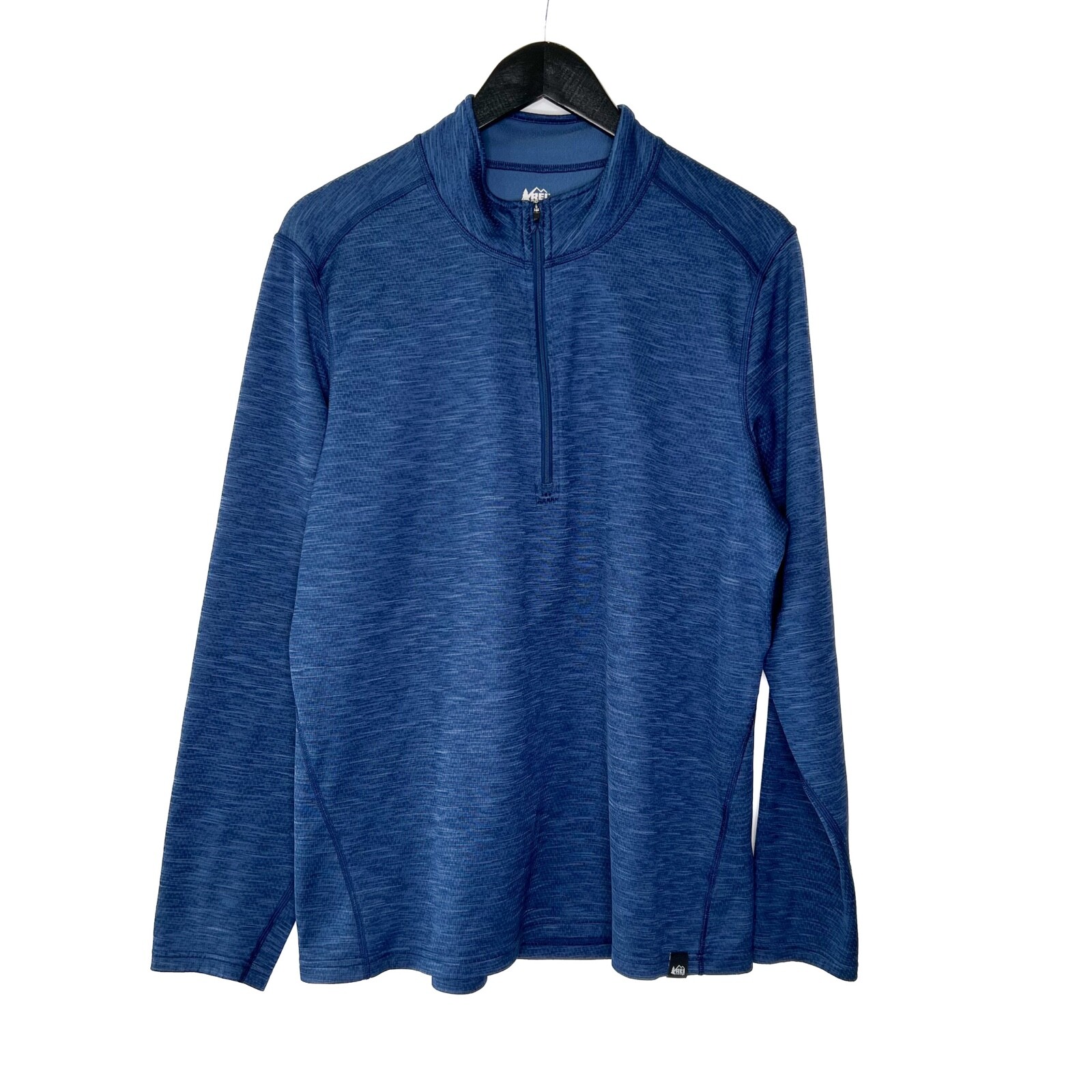 REI Half-Zip Top Mens Large Midweight Base Layer Half-Zip Top Long Sleeve Blue gallery