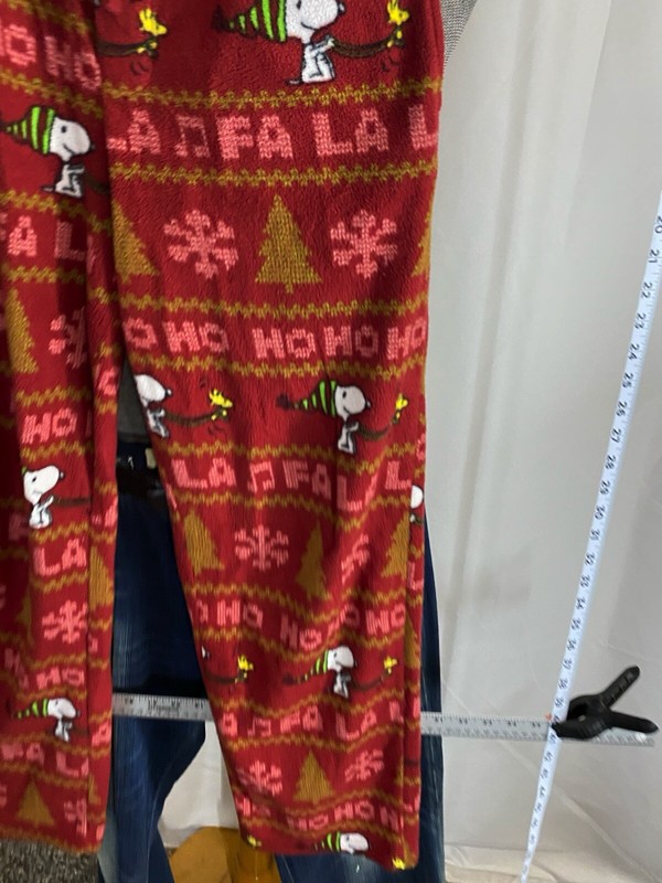Peanuts Snoopy Pajama Pants Bottom Small S Length 31 Christmas gallery