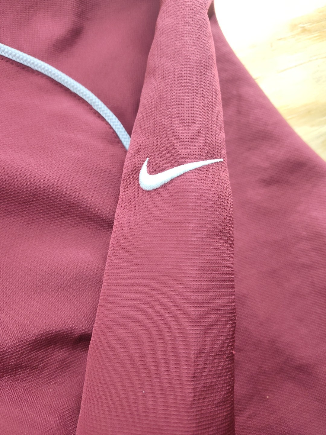 Men’s Nike Running Fit Dry Long Sleeve 1/4 Zip Pullover Shirt Maroon GraySize XL gallery