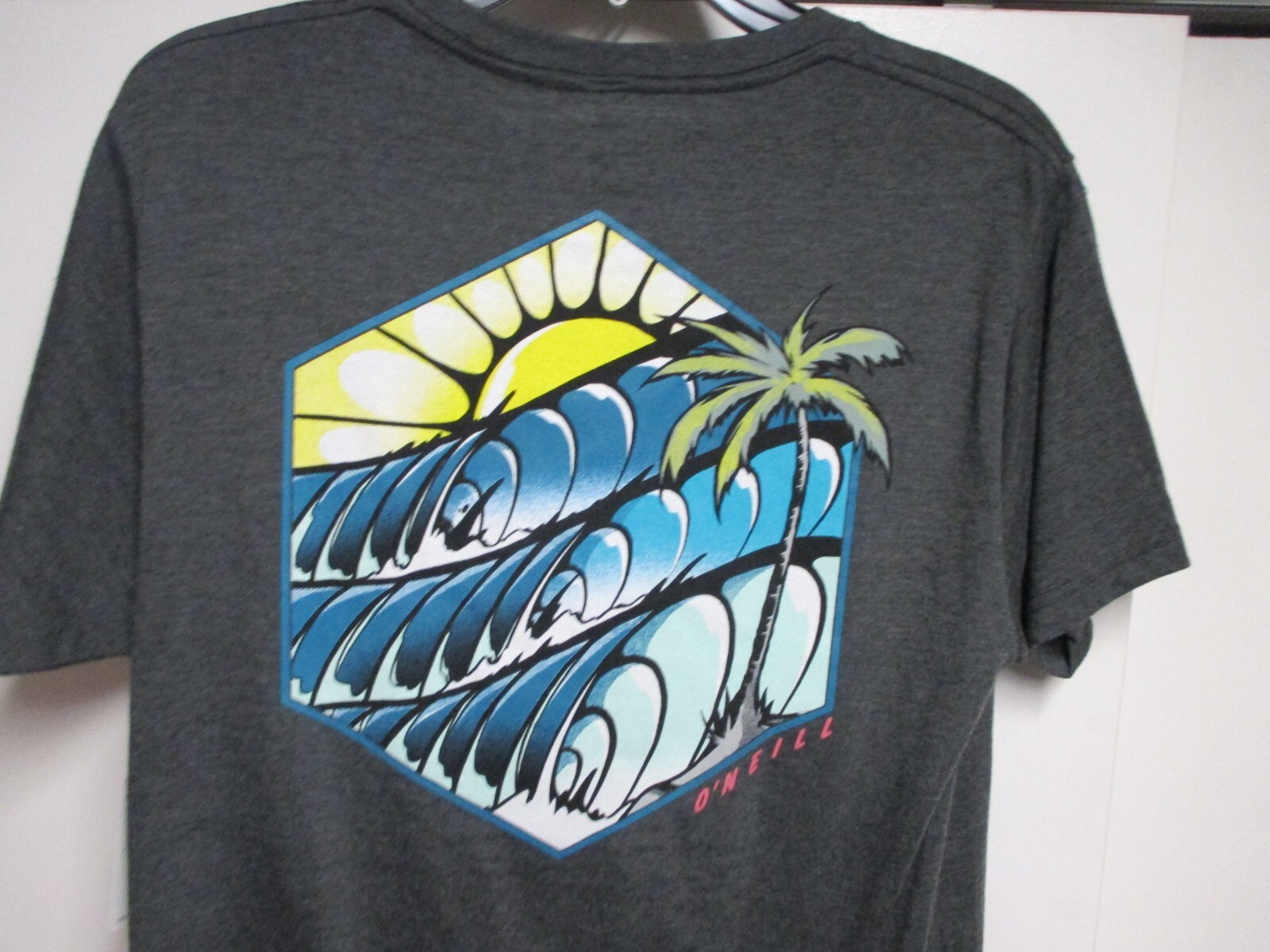 O'NEILL MENS (2 SIDED LOGO) T SHIRT (MEDIUM) NWT GRAY SOFT COMFY FIT COOL LOGOS gallery