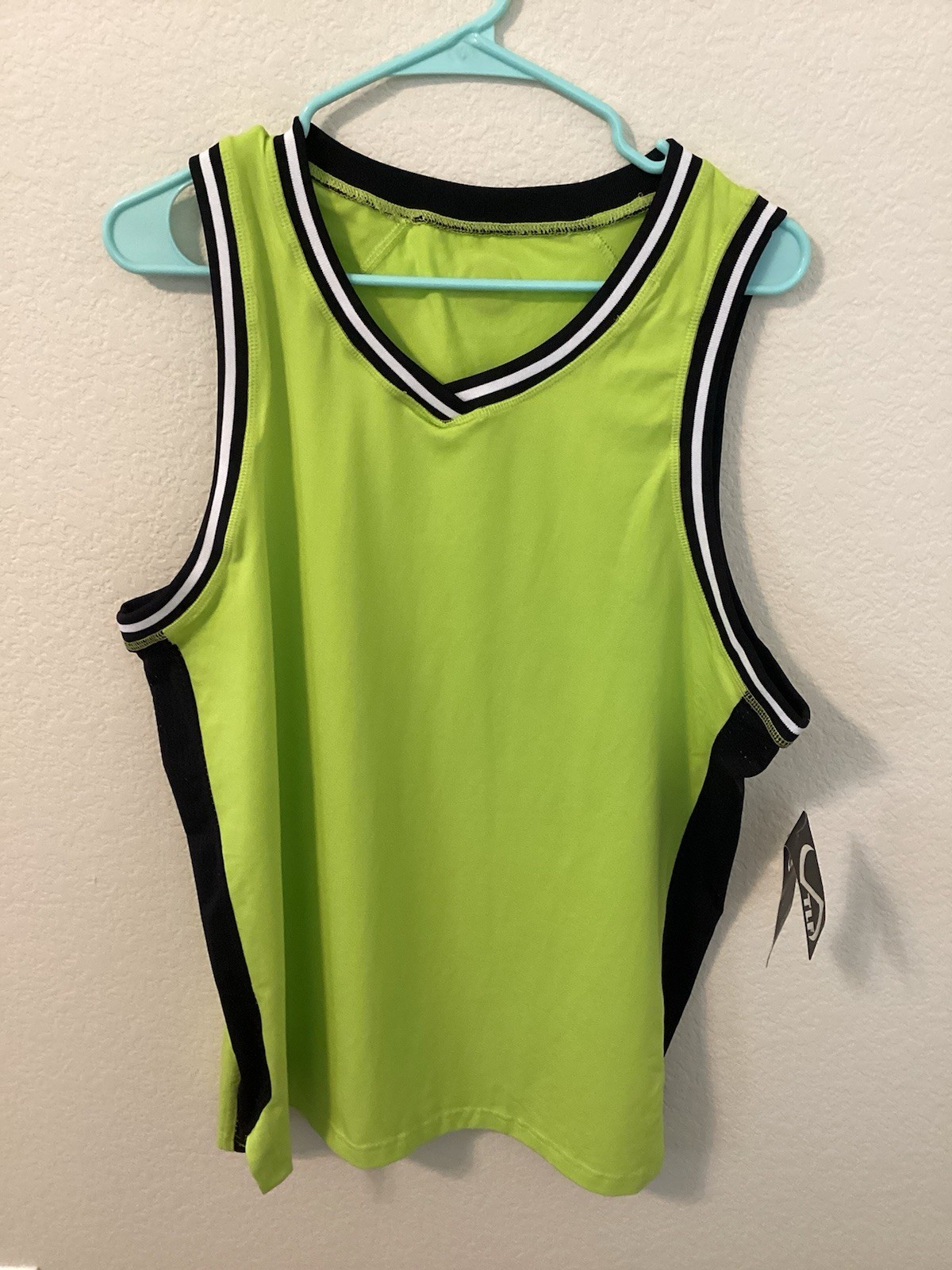 TLF APPAREL Techne Men’s Jersey Bio Lime Black Side Vents Size Large NWT gallery