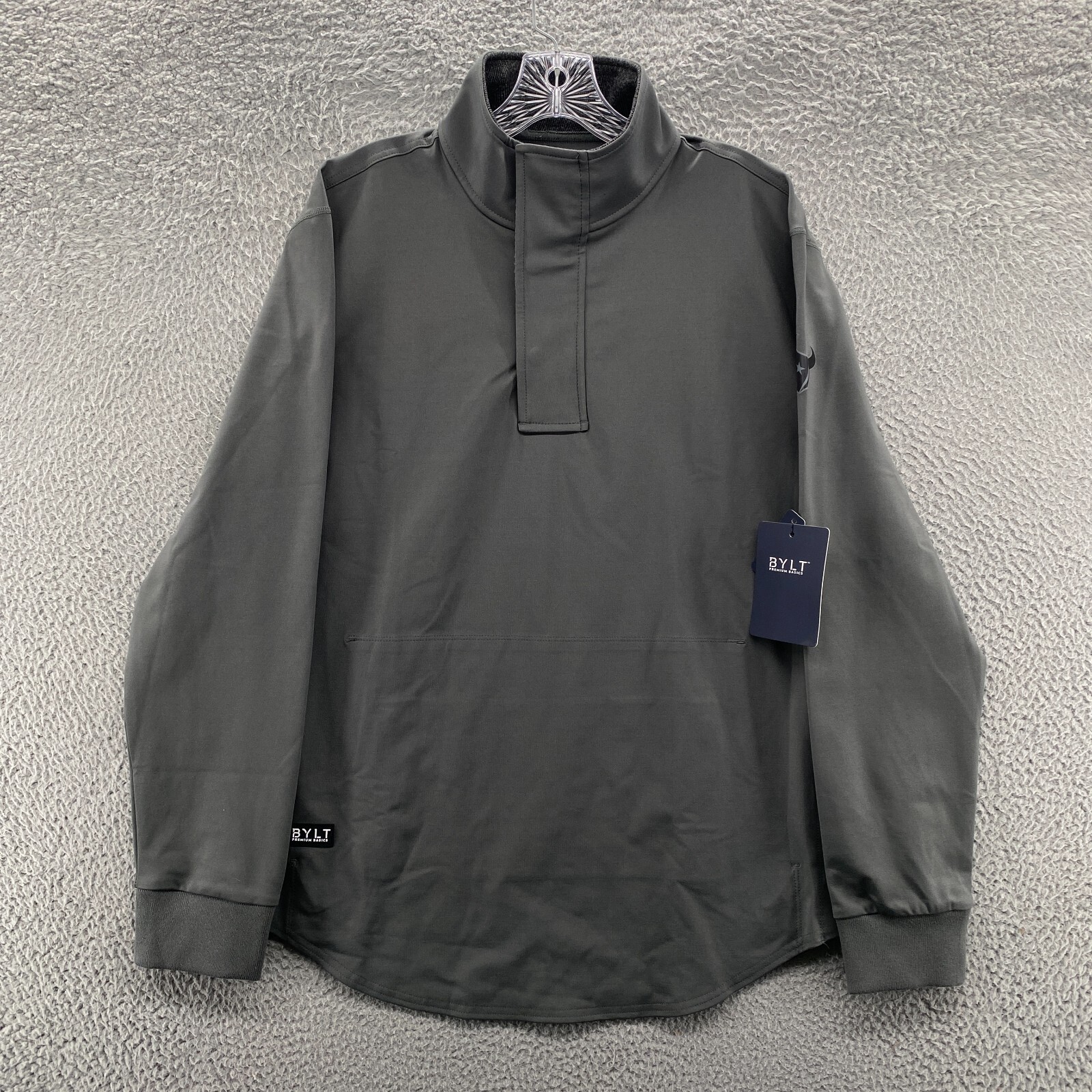 Bylt Pullover Mens Medium M Gray Elite Fairway Drop Cut Pullover Houston Texans gallery