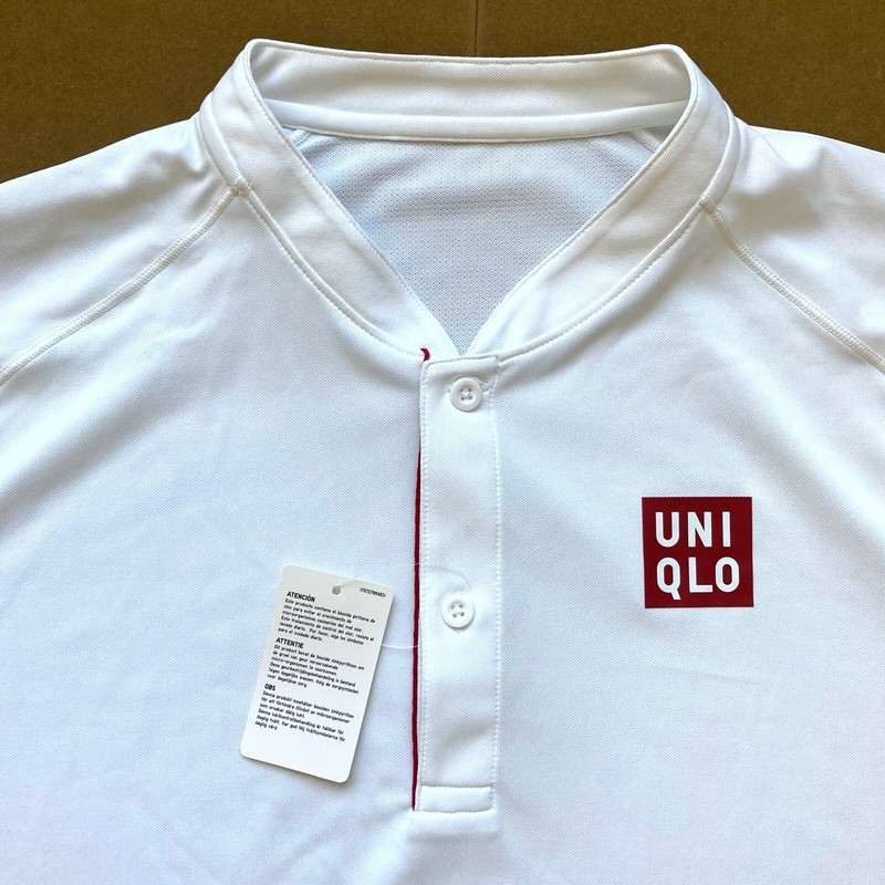 Uniqlo Roger Federer RF 2018 Wimbledon Henley Polo Tennis Shirt DRY-EX M/L - NWT gallery