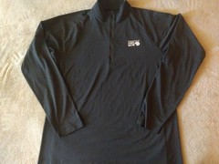 Mountain Hardware Shirt Men’s XL Black 3/4 Zip Athletic Outdoor Hiking SPF