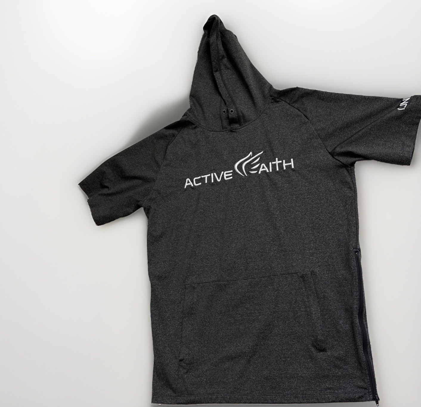 IJNIP Active Faith Men's 2X Big & Tall Short Sleeve Pullover Hoodie Pockets gallery