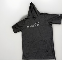 IJNIP Active Faith Men’s 2X Big & Tall Short Sleeve Pullover Hoodie Pockets