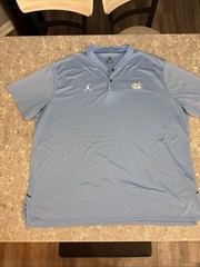 Jordan Polo Shirt 2XL Blue North Carolina Tar Heels Blade Collar