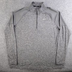 Nike Element 1/2 Zip Running Top Mens XL Dri Fit Gray Heather Pullover Stretch