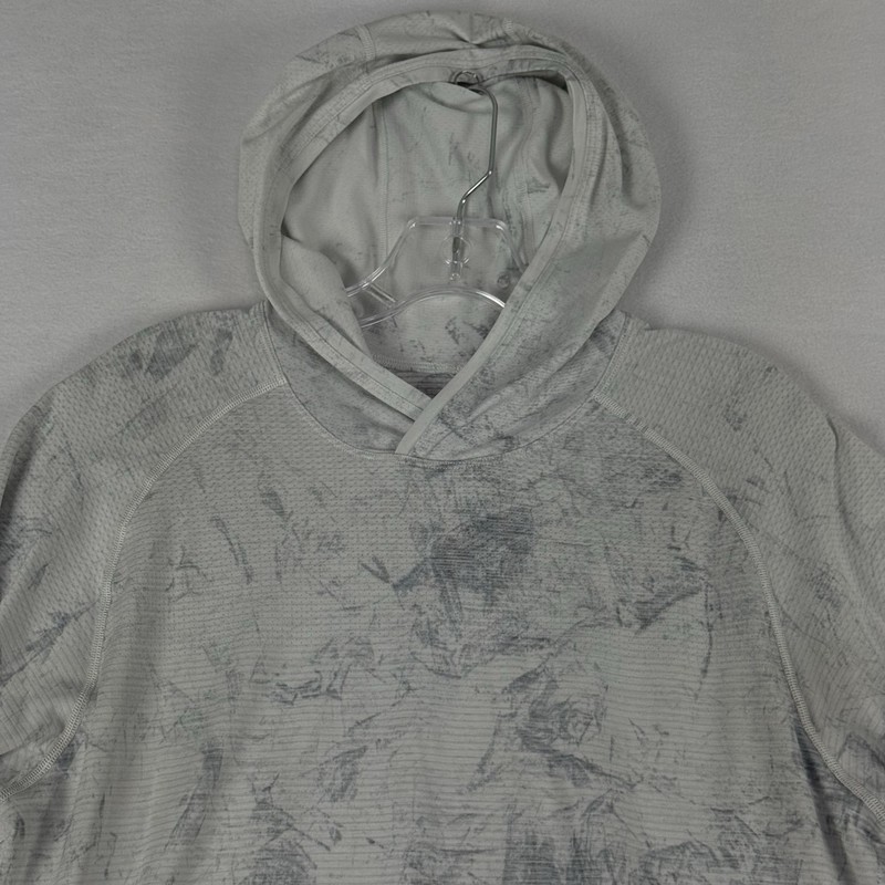 Lululemon Fast Free Hoodie Mens Large Vapor Gray Running Shirt Reflective Gym gallery