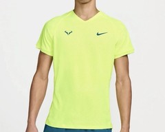 Nike Men’s Sz M Rafa Dri-FIT ADV Short-Sleeve Tennis Top Volt FD5409-702 New