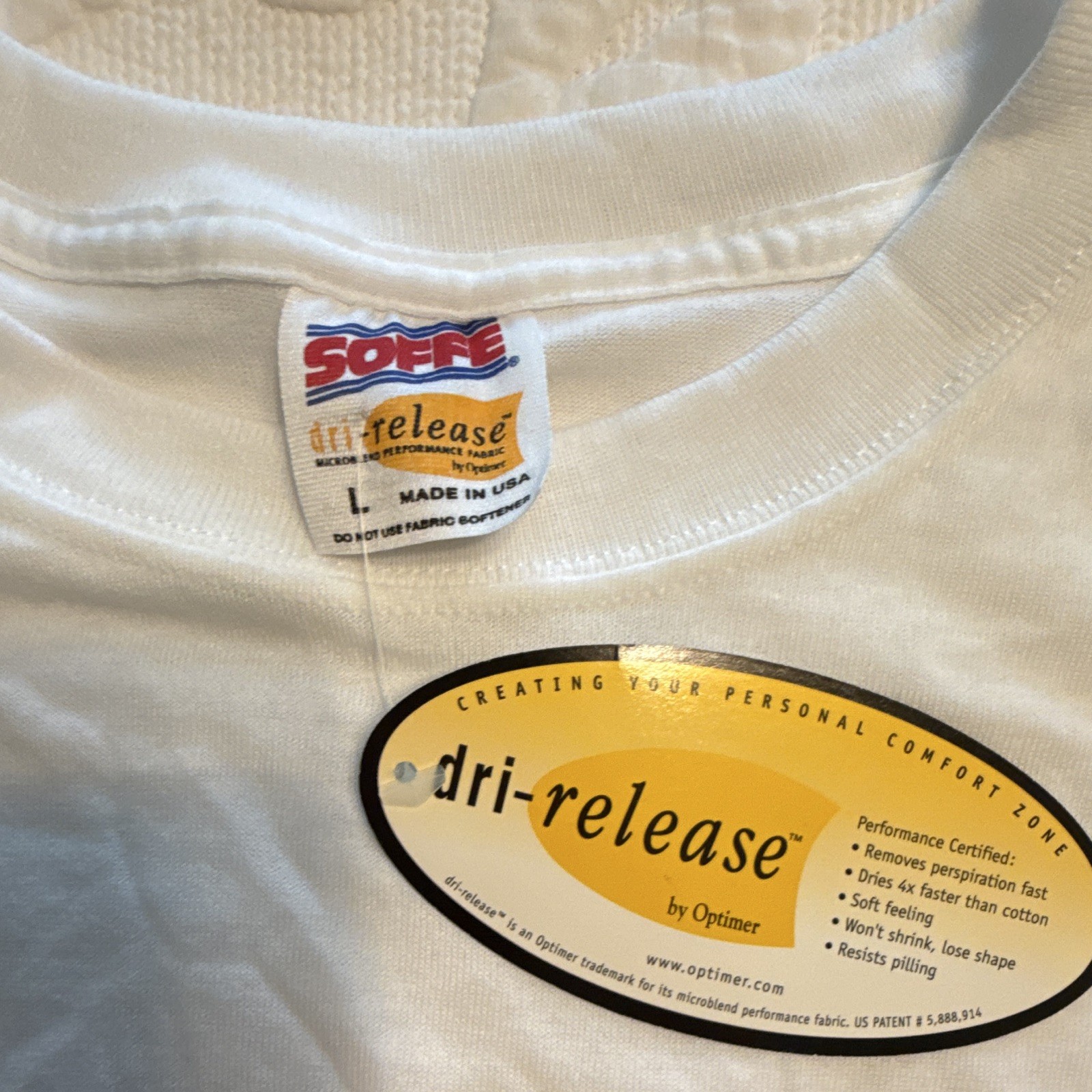 Soffe Dri-Release Men's Moisture Wicking Sleeveless Crew Neck Shirt White L gallery
