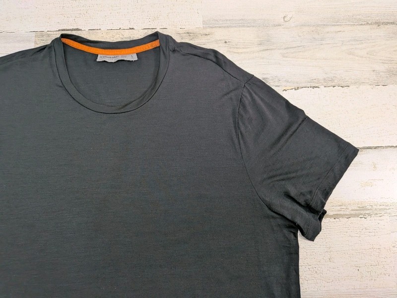 Icebreaker Shirt Mens Large Cool-Lite Black Merino Wool Blend gallery