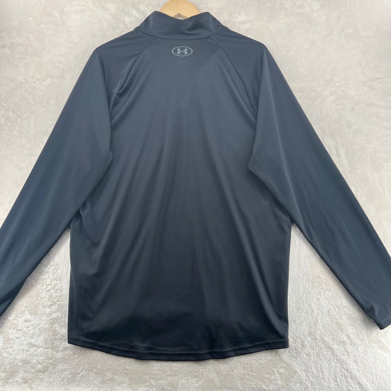 Under Armour Loose Fit Men's Size XL Black Stretch 1/2 Zip Running Sweatshirt gallery