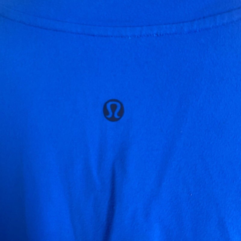 Lululemon Speed 1/2 Zip Beaming Blue Black LS Rulu Men's Workout Run Top Sz L gallery