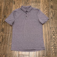 Lululemon Evolution Mens Plum Short Sleeve Polo Shirt Size. Medium