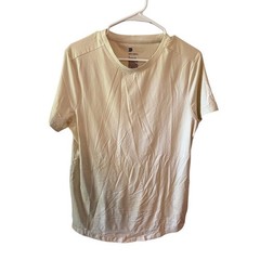 All In Motion Mens Performance Short Sleeve T-Shirt Tan Cream Size M E0229