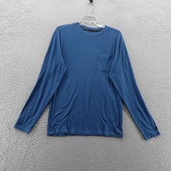 Tec One Explorer Mens Small Long Sleeve UPF 40+ Pocket T Shirt Blue Wicking NEW
