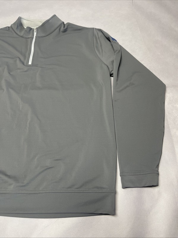Peter Millar Perth Quarter Zip Stretch Performance 2XL Mens Grey Golf Logo gallery