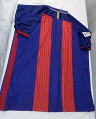 2016 NIKE QATAR AIRWAYS FCB LALIGA FC BARCELONA STRIPED BLUE/RED SHIRT MEDIUM