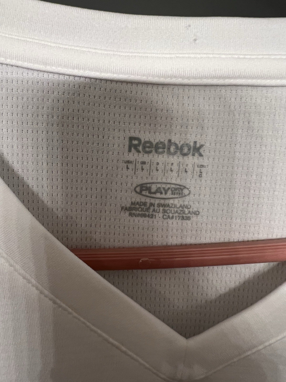 Reebok Play Dry shirt White Sz Large. Performance. Pickleball, Golf, Gym. gallery