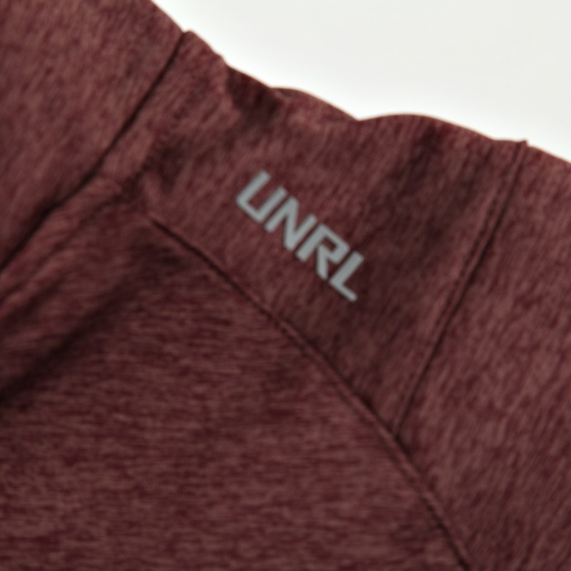 UNRL Elite Men's XS Quarter Zip Pullover Activewear Top Maroon Heather Stretch gallery