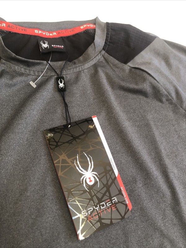 $60 NWT SPYDER Active Men’s Top Shirt Quick Dry Breathable Zip Pocket Shirt Sz S gallery
