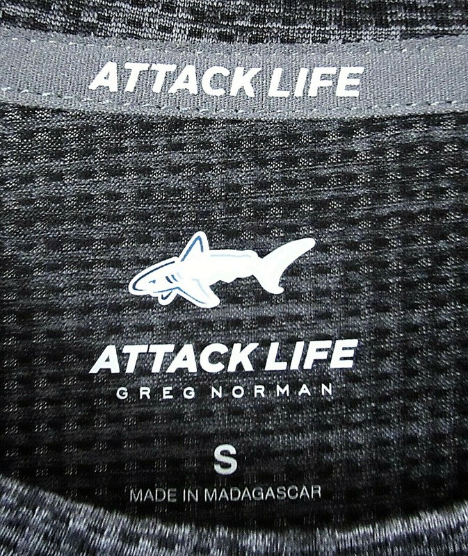 Greg Norman Attack Life Size S Black and Gray Long Sleeve Athletic Top gallery