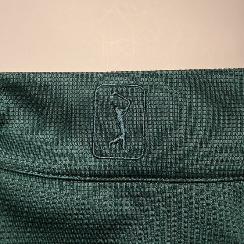 PGA Tour Pullover Quarter Zip Mens Large Green Black Thermal Long Sleeve NWT gallery