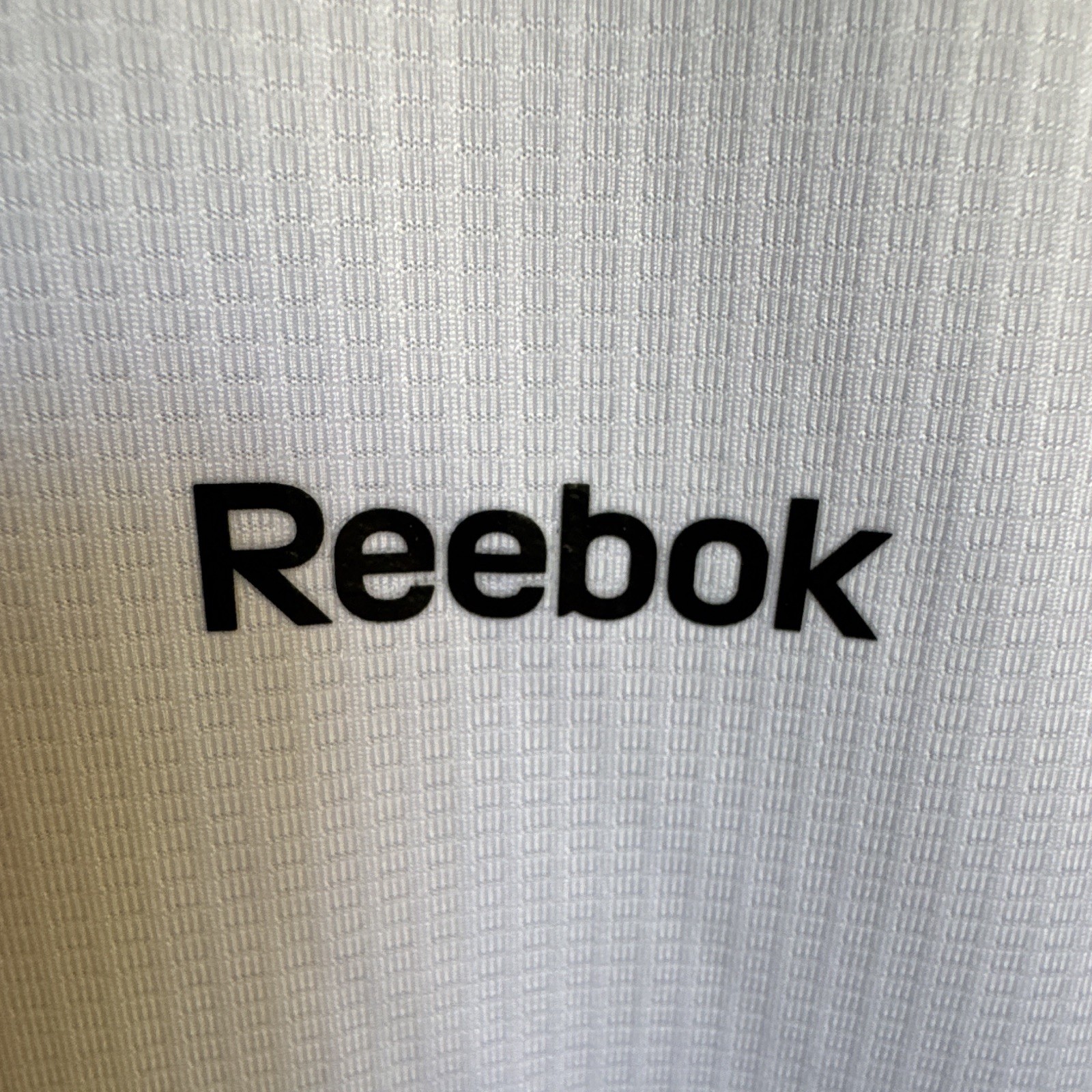 Reebok Men's 2XL Colorblock Mesh T-Shirt White/Black/Gray Crew Neck Athletic gallery