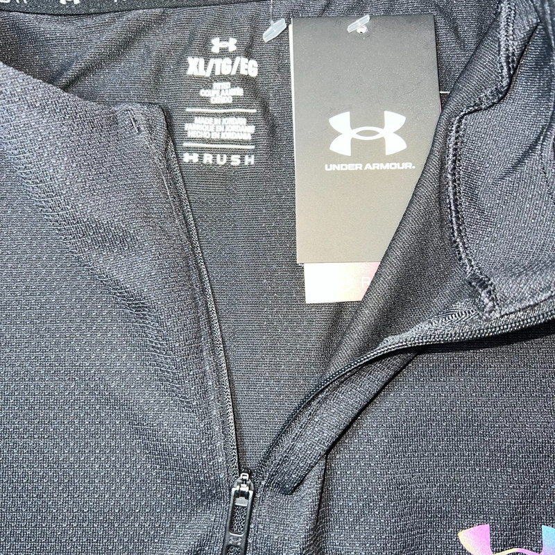 Under Armour Vanish Elite Seamless 1/4 Zip LS Shirt Black Men's XL NWT gallery