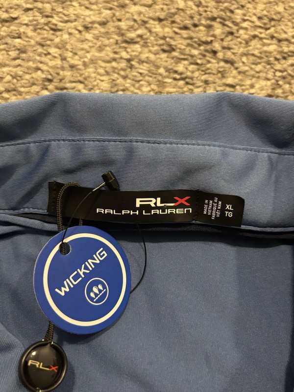 RLX Ralph Lauren Golf Polo Shirt Mens Size XL Bottoms Up Invitational *STAIN* gallery